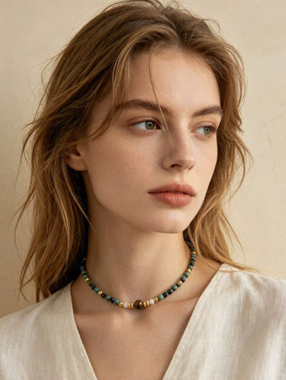 African Turquoise Sunset Necklace