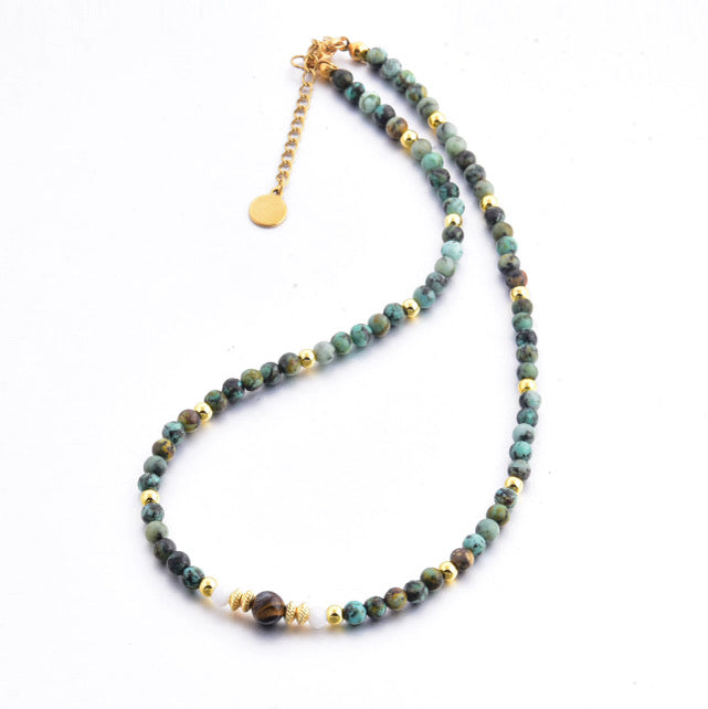 African Turquoise Sunset Necklace